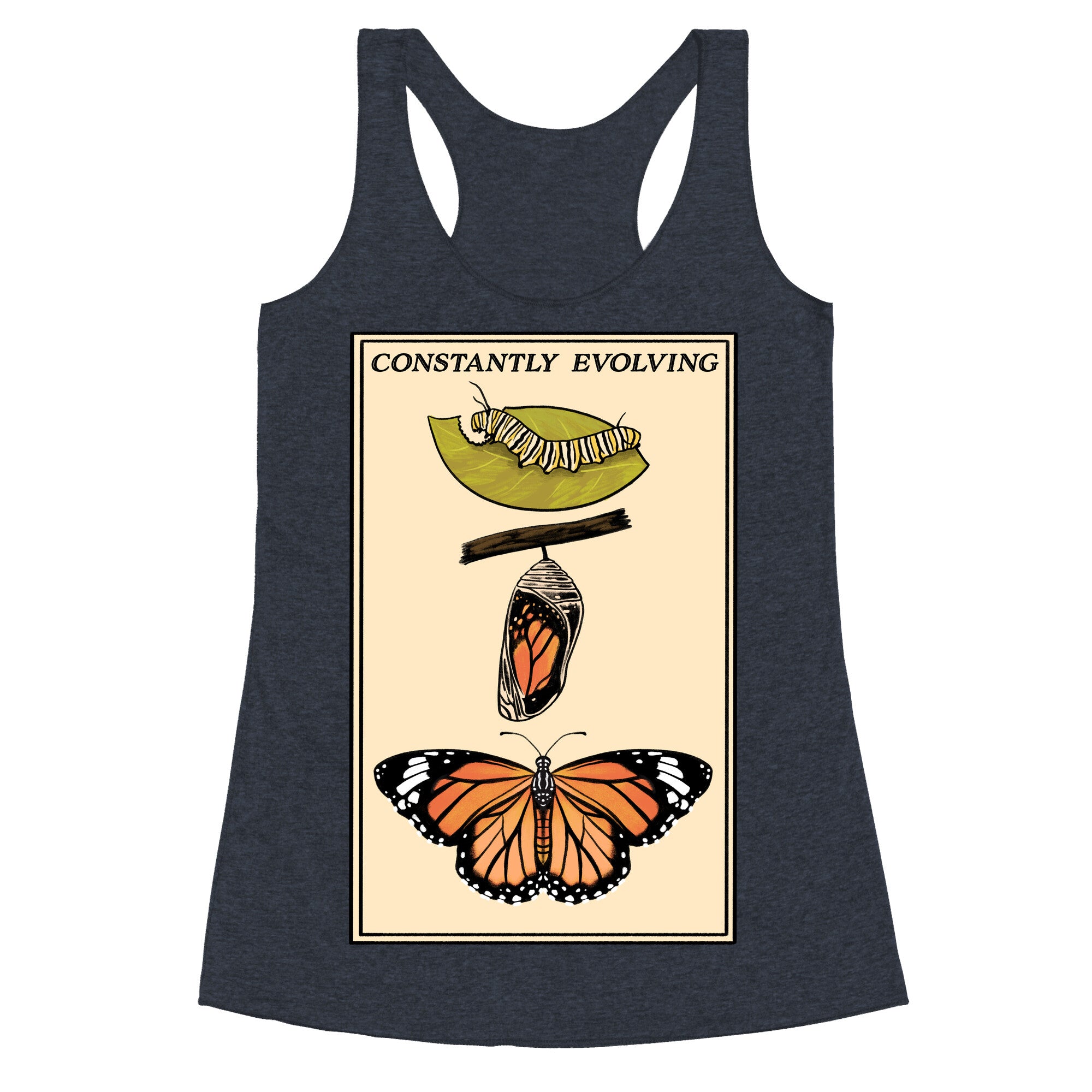Constantly Evolving Monarch Butterfly Racerback Tank